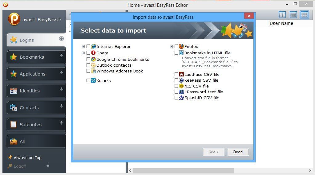 avast! EasyPass - Screenshot #3