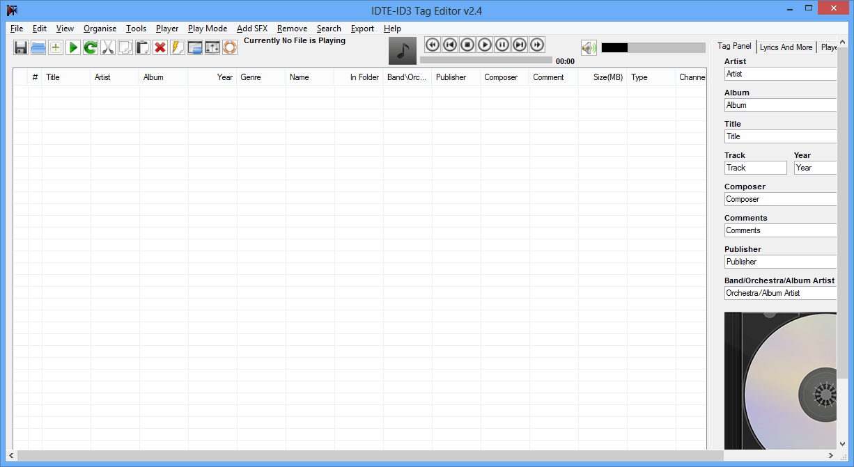 explorer showing different from id3 editor