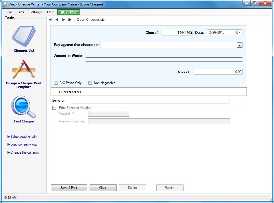 Quick Cheque Writer download for free SoftDeluxe