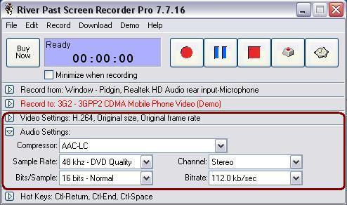 River Past Screen Recorder Pro - Screenshot #2