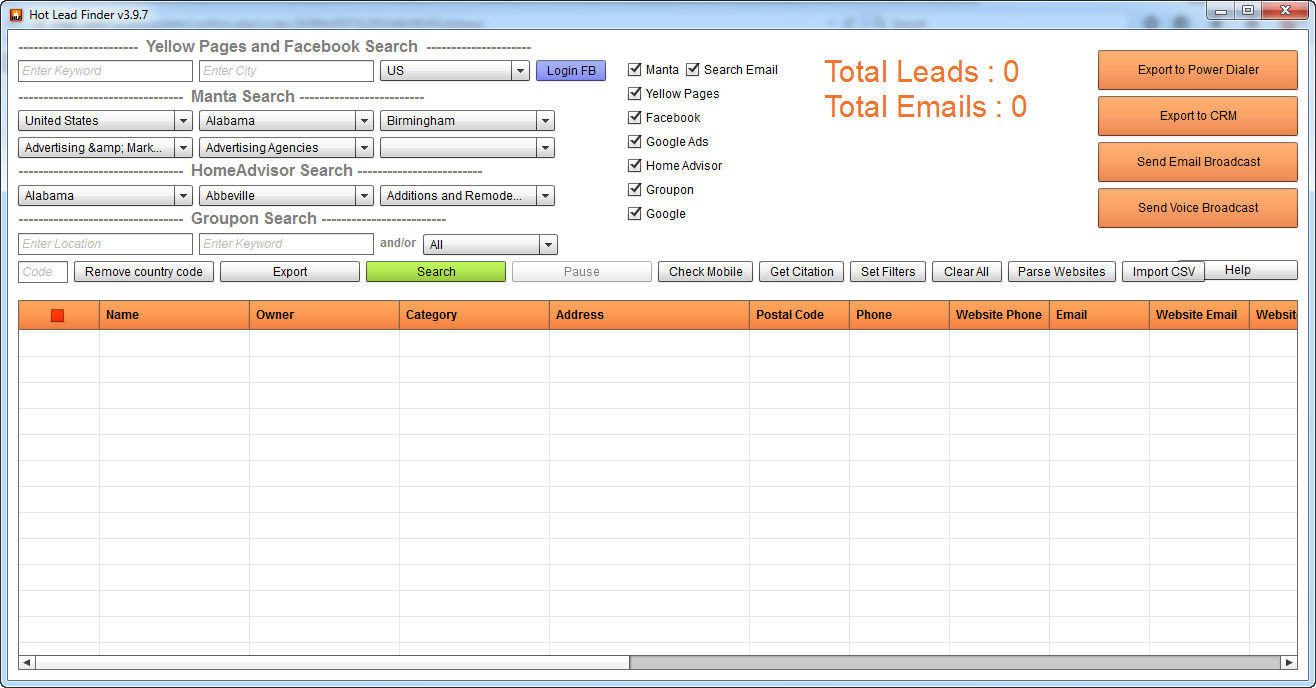 Hot Lead Finder - Screenshot #1