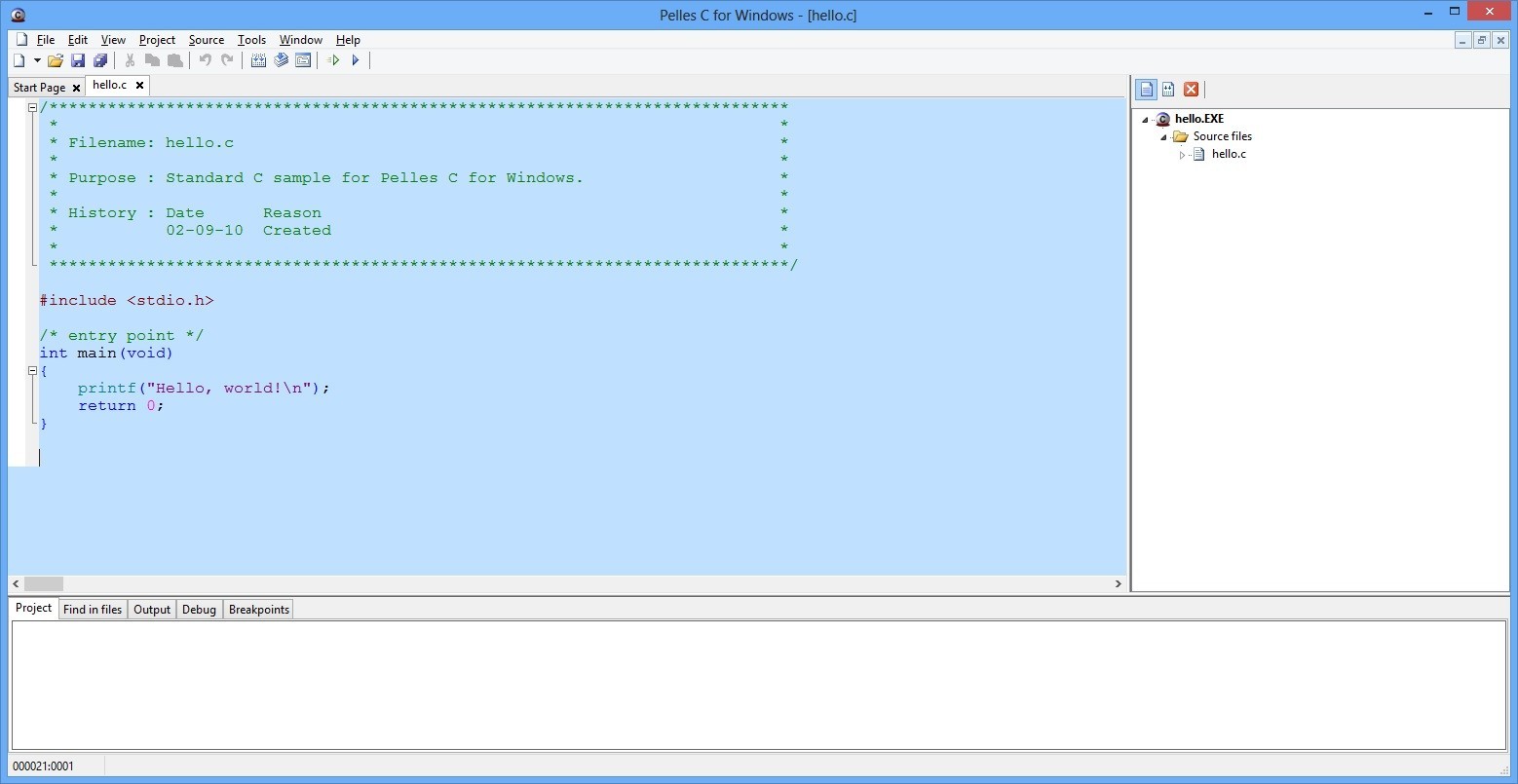 Pelles C for Windows - Screenshot #8