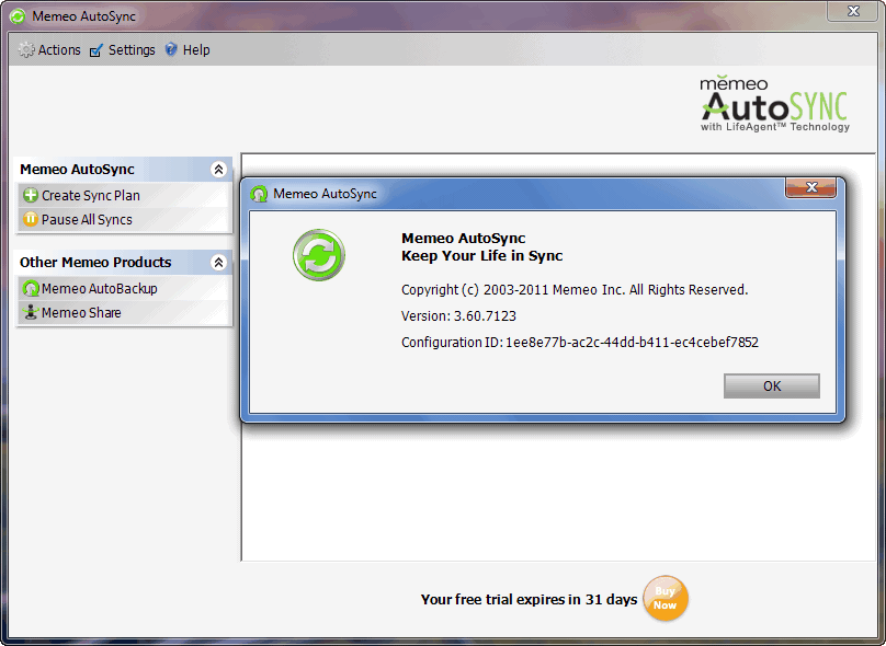 Memeo AutoSync - Screenshot #1