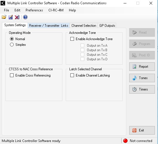 Multiple Link Controller Software - Screenshot #1