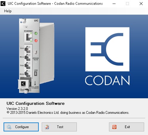 UIC Configuration Software - Screenshot #1