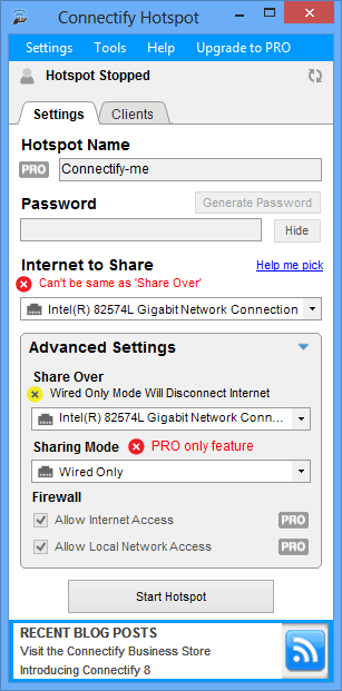 Connectify Hotspot - Screenshot #13