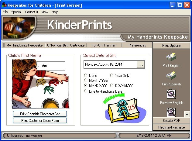 KinderPrints - Screenshot #1
