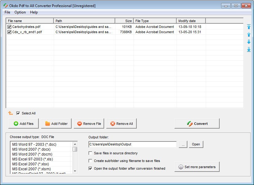 Okdo Pdf to All Converter Professional - Screenshot #8