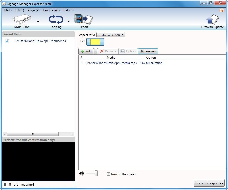 Signage Manager Express - Screenshot #1