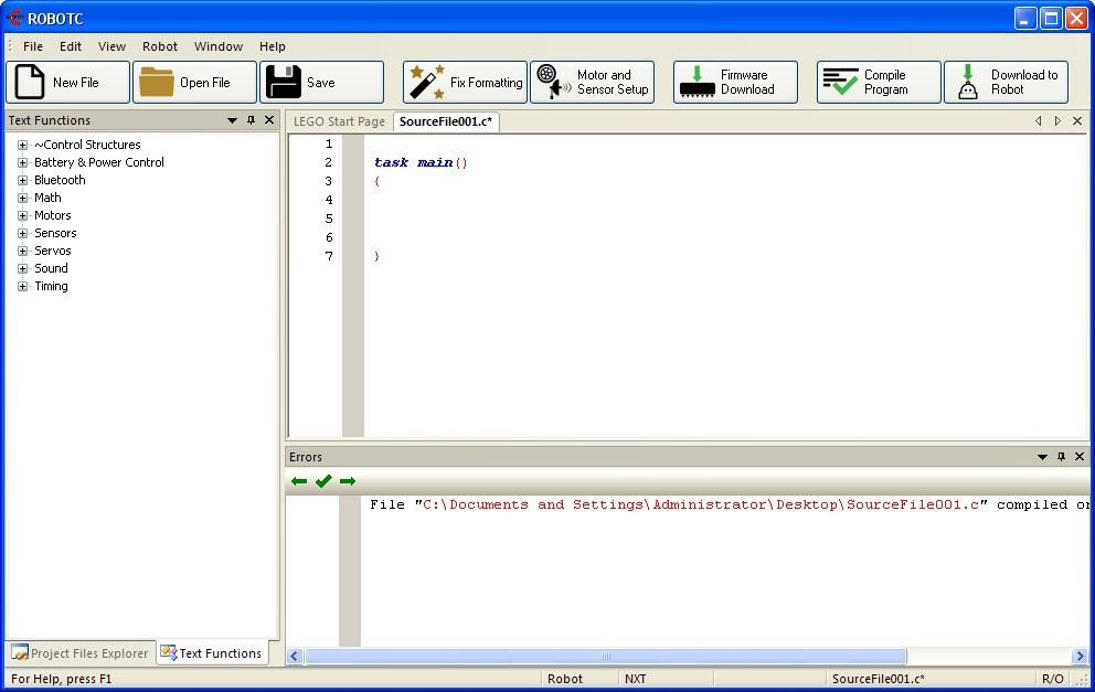 Robotc. Программирование в среде ROBOTC. Среда ROBOTC. Функции в ROBOTC. ROBOTC 4.0,.