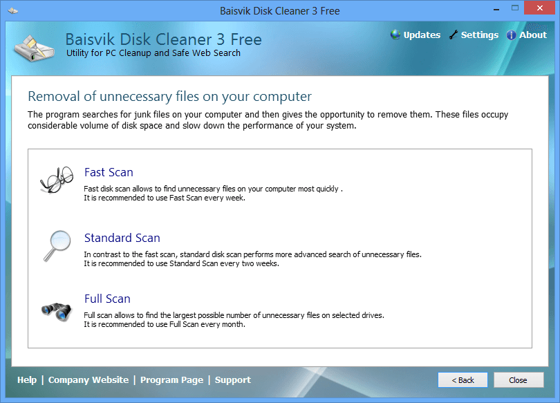 Baisvik Disk Cleaner - Screenshot #2