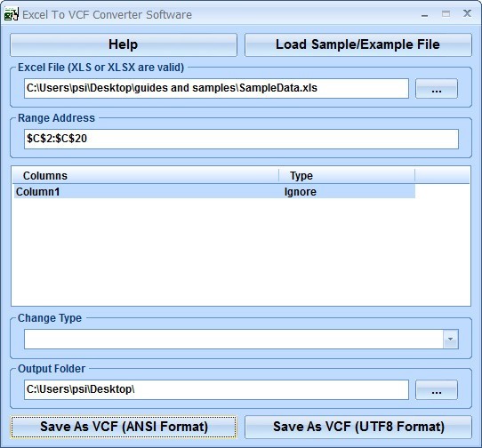 Excel To VCF Converter Software - Screenshot #3