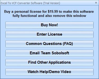 Excel To VCF Converter Software - Screenshot #2