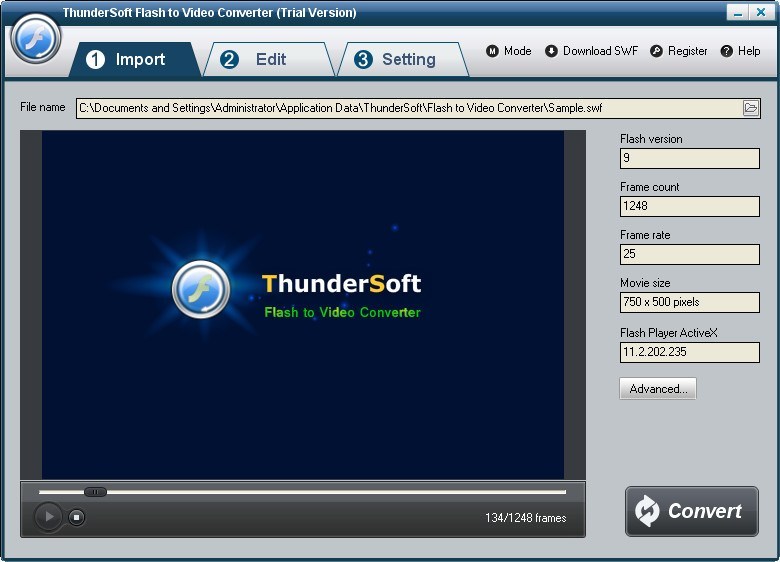 free ThunderSoft Flash to Video Converter 5.2.0