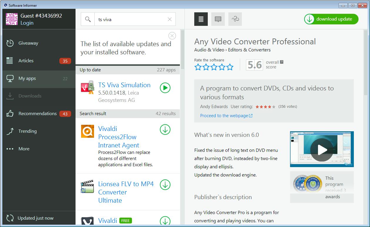 TS Viva Simulation - Screenshot #1