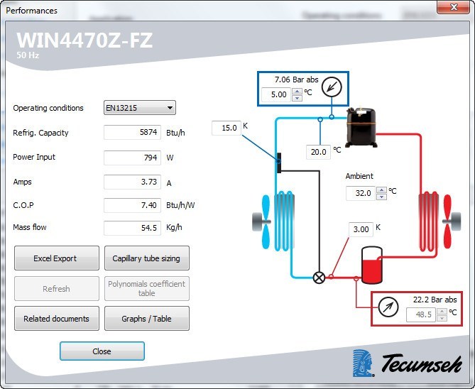 Tecumseh Europe Selection Software - Screenshot #4
