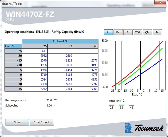 Tecumseh Europe Selection Software - Screenshot #3