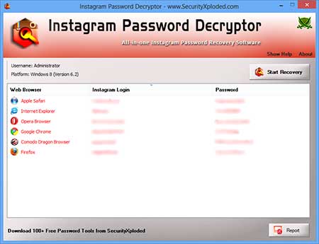 Instagram Password Decryptor - Screenshot #2