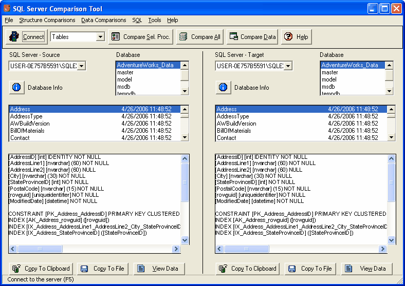 SQL Server Comparison Tool latest version - Get best Windows software