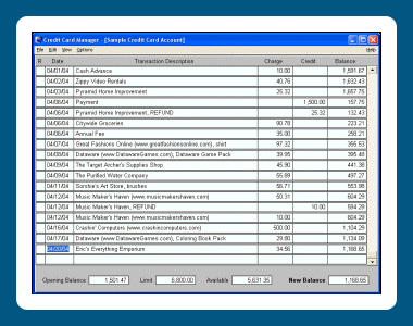 Credit Card Manager - Screenshot #1