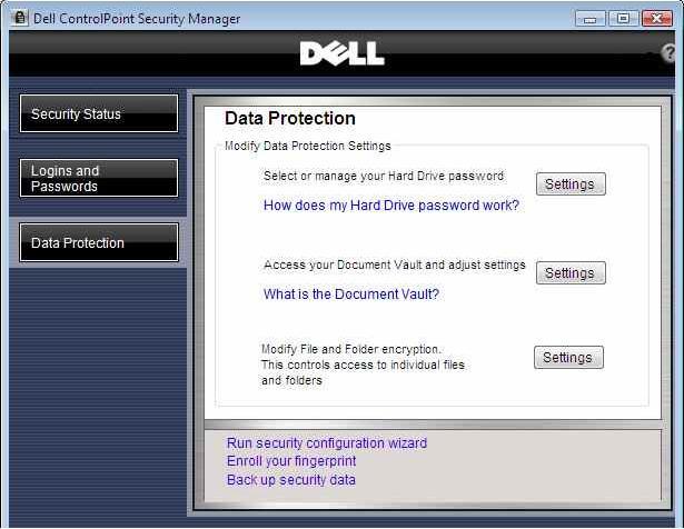 dell security device driver pack what function