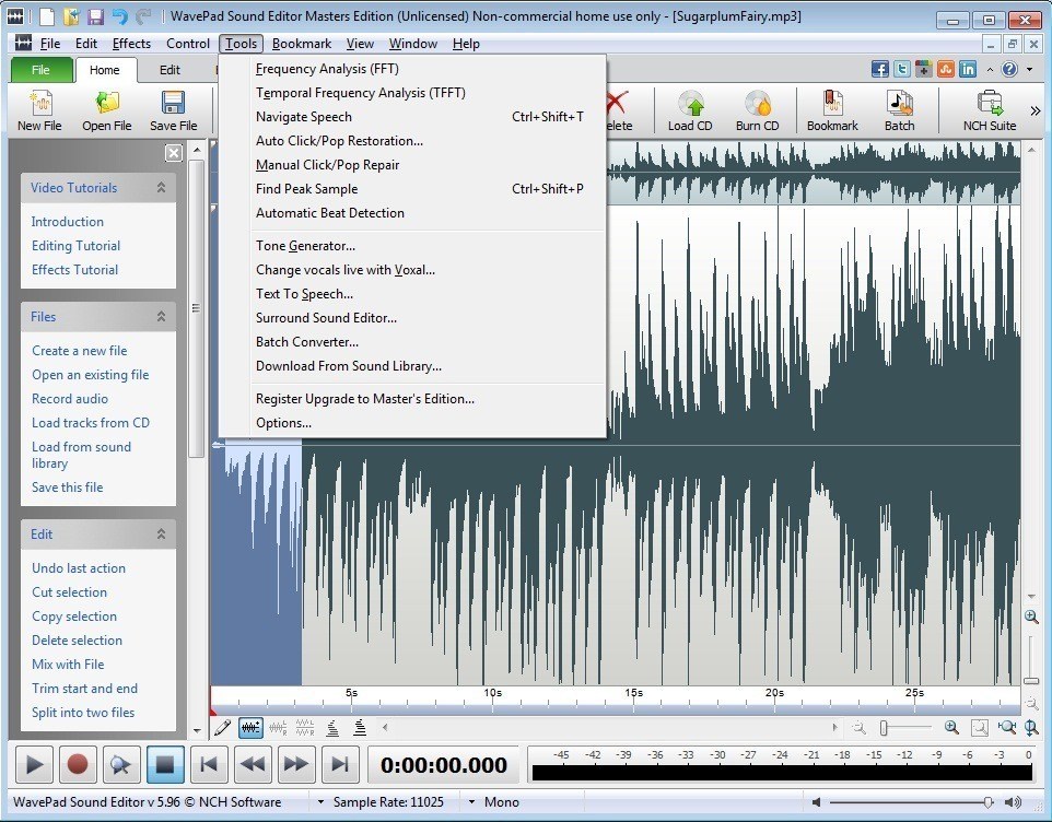 download free version of wavepad sound editor