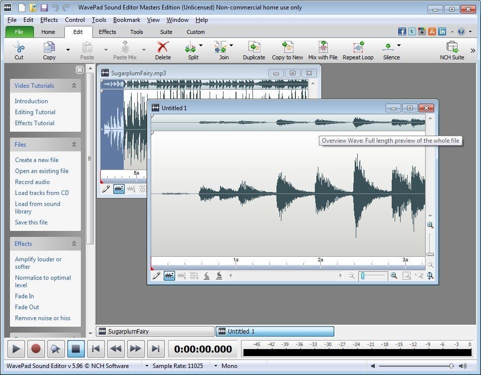 NCH WavePad Audio Editor 17.57 download the new for windows