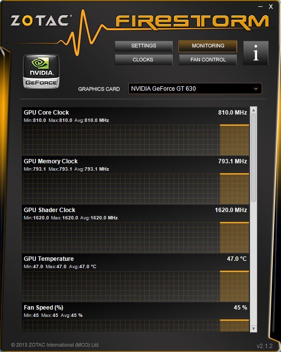 ZOTAC FireStorm - Screenshot #1