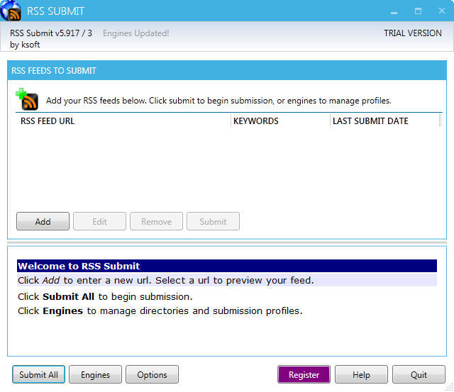 RSS Submit - Screenshot #1