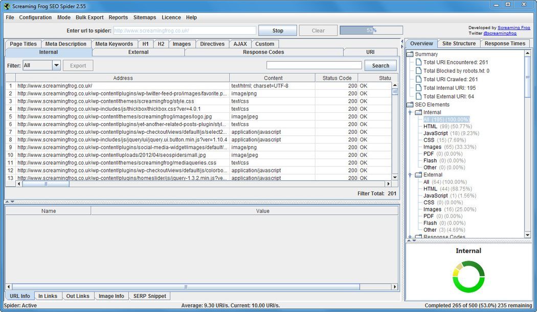 Screaming Frog SEO Spider 19.2 for windows instal free