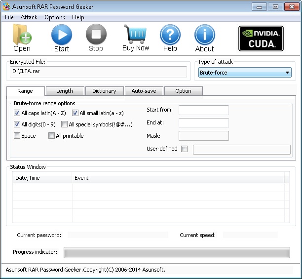 Asunsoft RAR Password Geeker - Screenshot #4