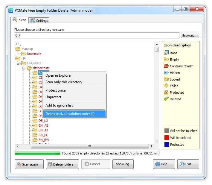 PCMate Free Empty Folder Delete latest version Get best Windows software