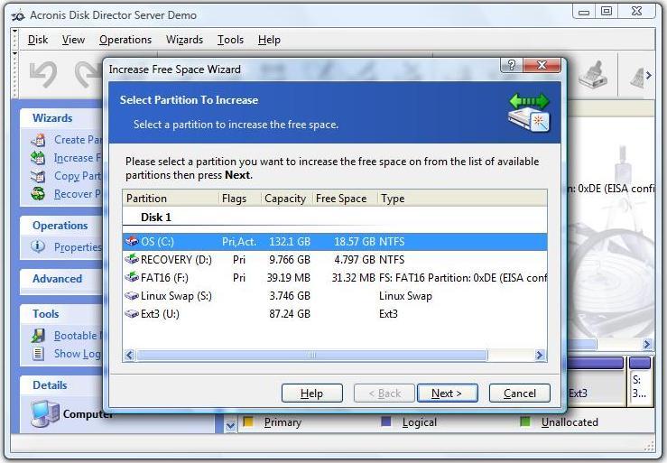 acronis disk director server