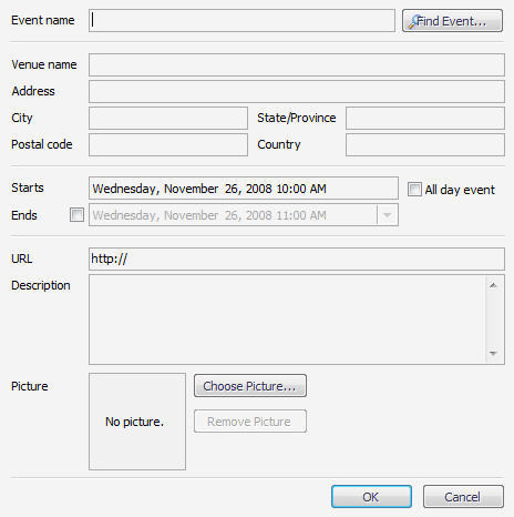 Windows Live Writer Event Plugin - Screenshot #2