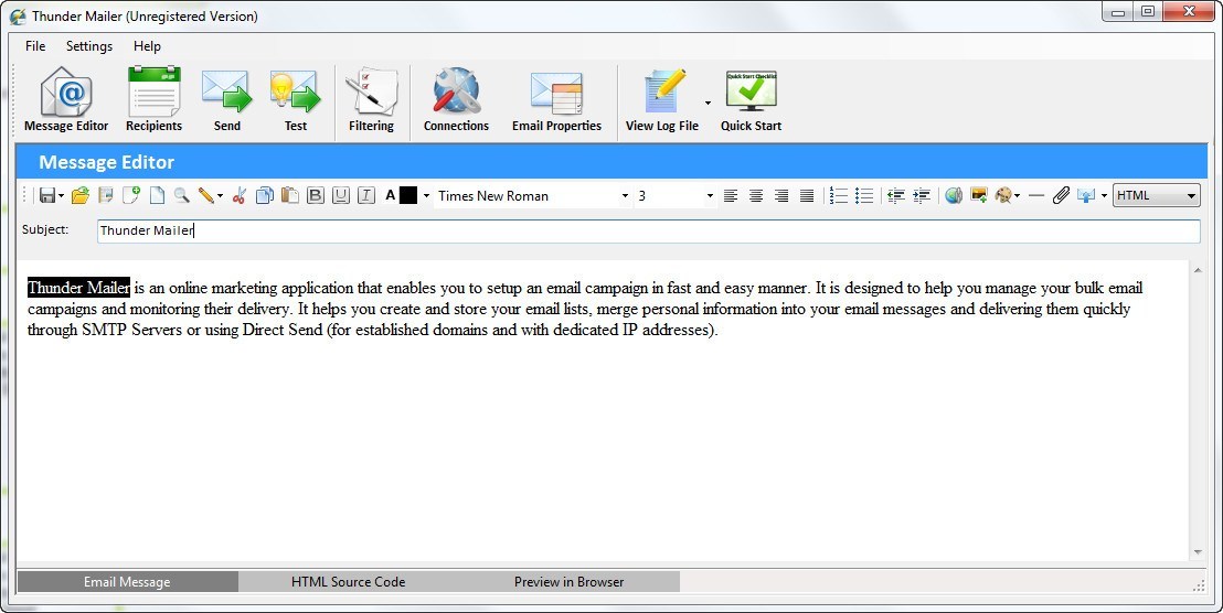 Thunder Mailer - Screenshot #1