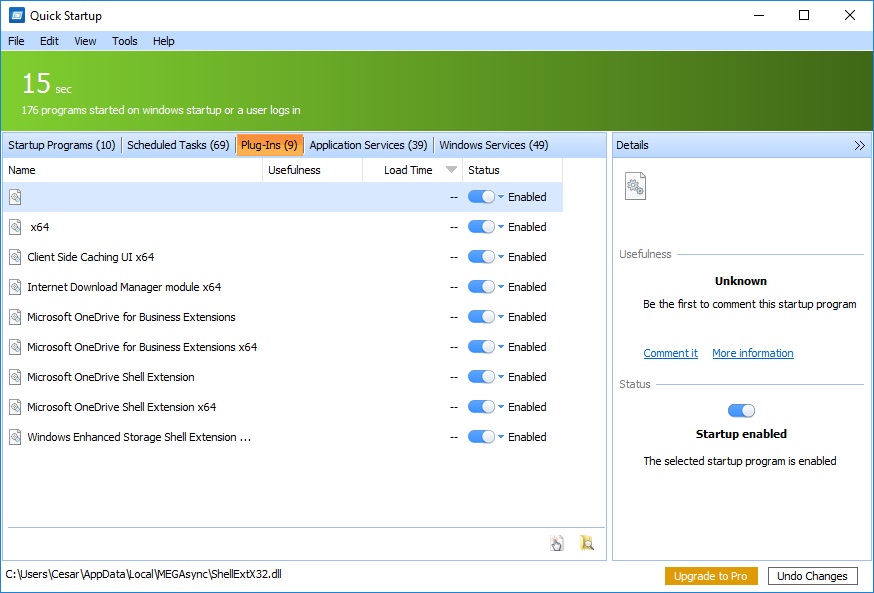 Quick StartUp - Screenshot #4