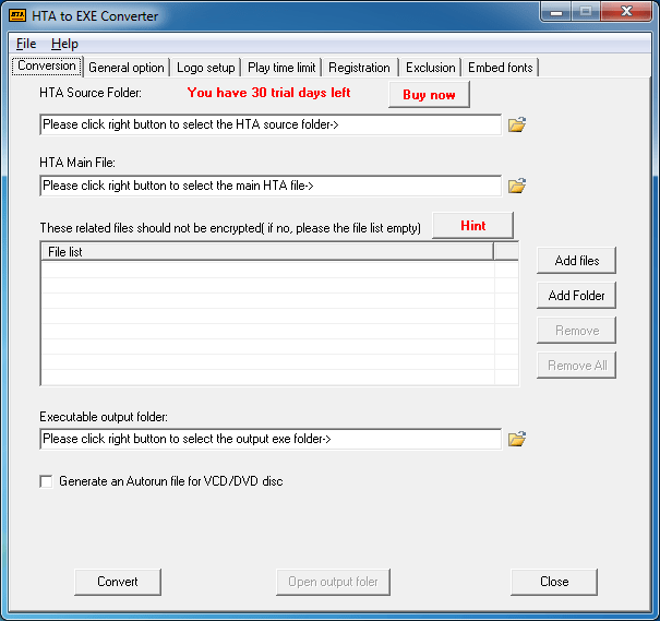 HTA to EXE Converter download for free - SoftDeluxe