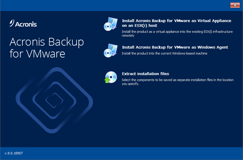 acronis true image backup to vmware