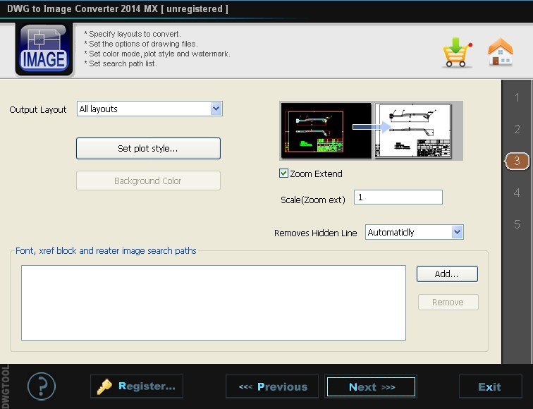 DWG to IMAGE Converter MX - Screenshot #3