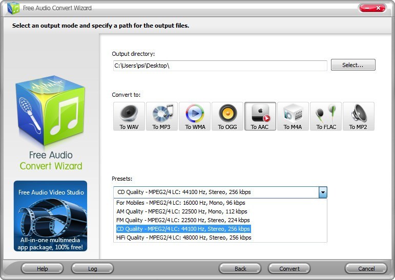 Free Audio Convert Wizard - Screenshot #3