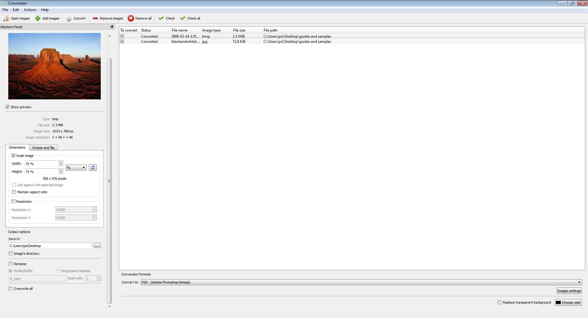 Converseen - Screenshot #3