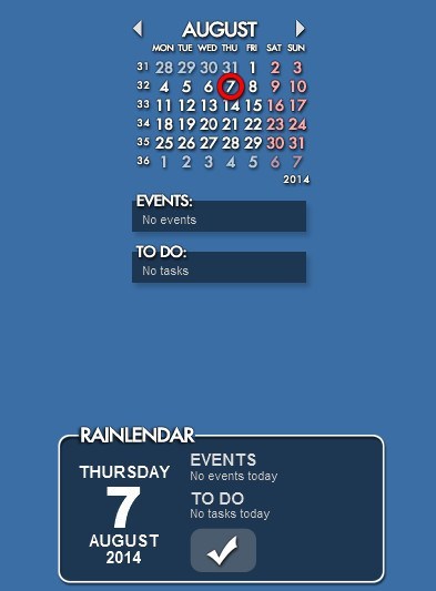 Rainlendar - Screenshot #6