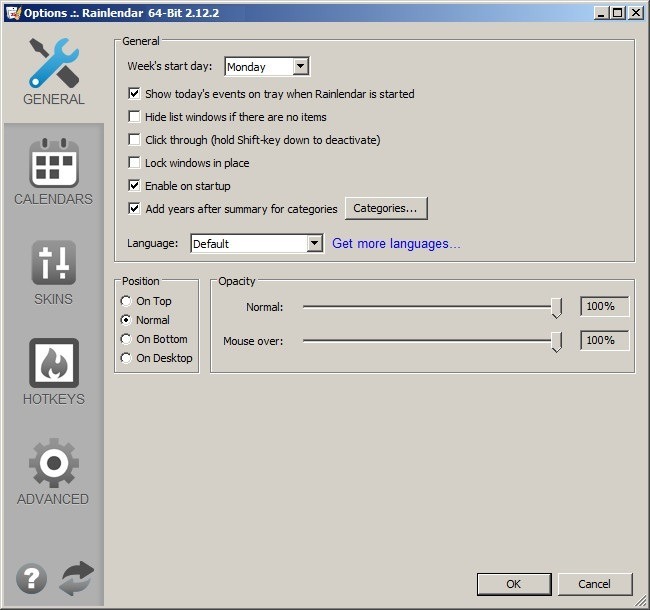 Rainlendar - Screenshot #5