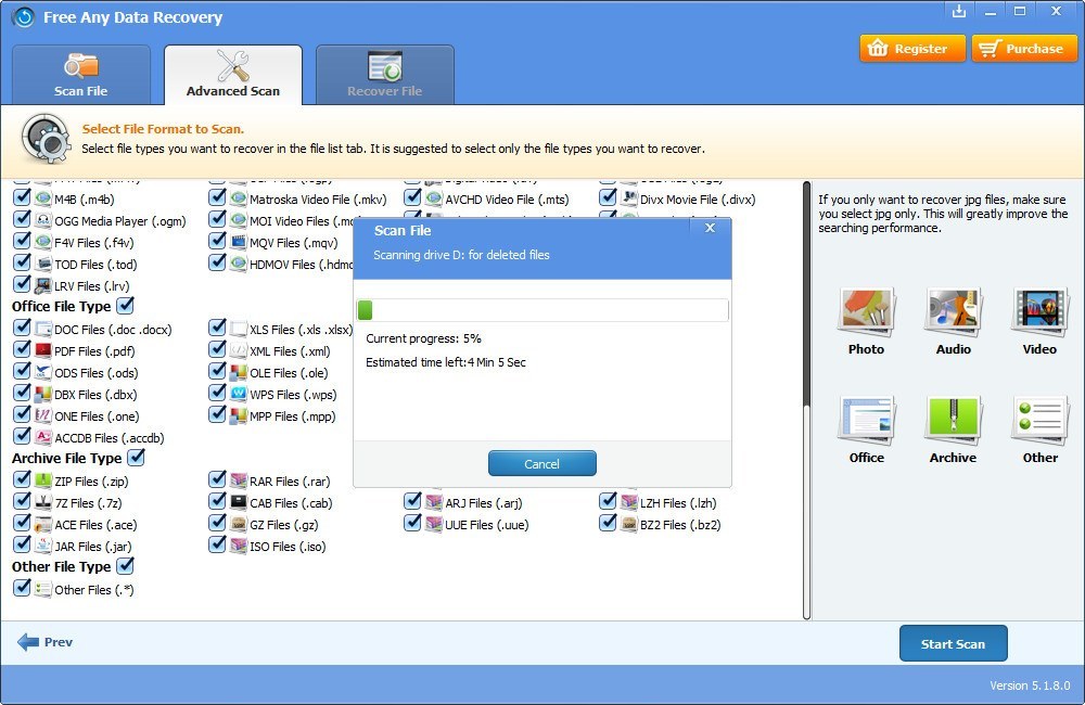 Free Any Data Recovery - Screenshot #15