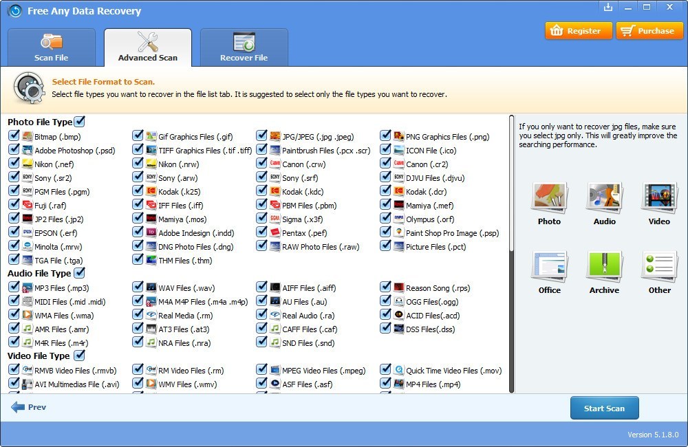 Free Any Data Recovery - Screenshot #13