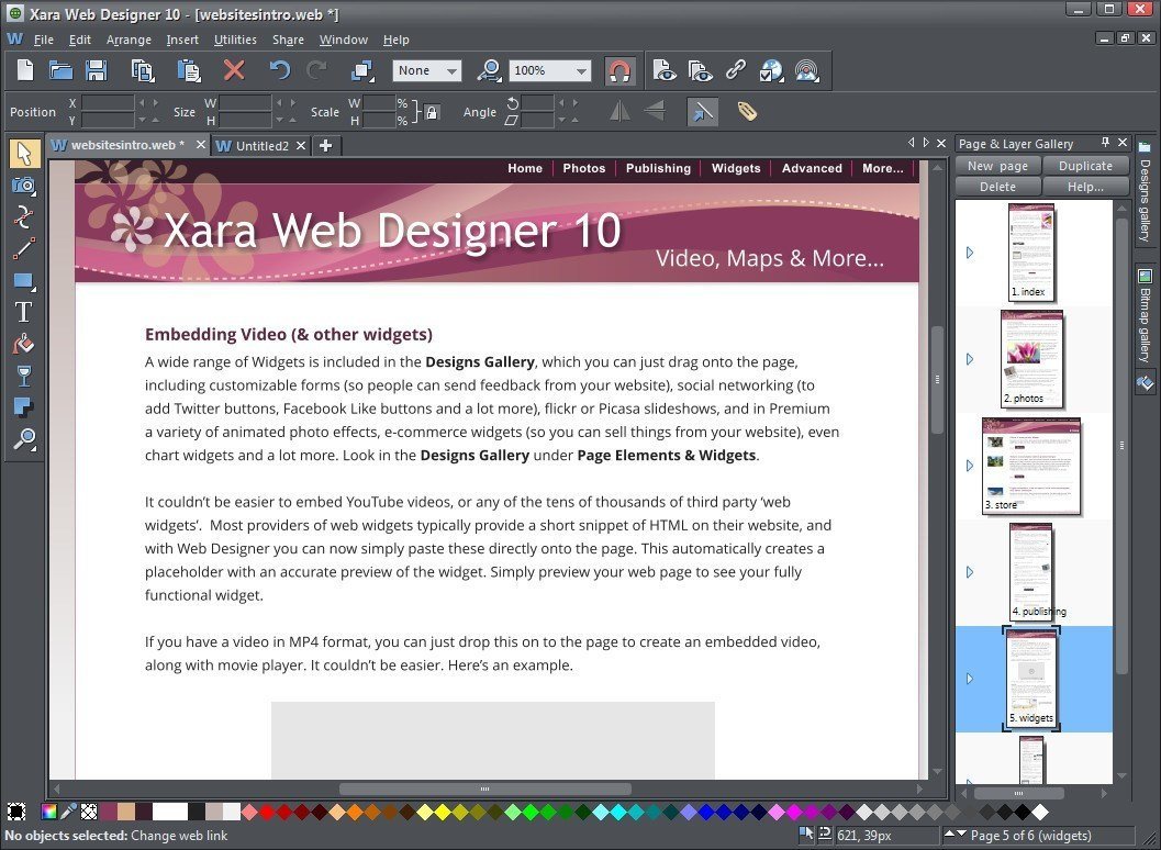xara web designer 10 free templates