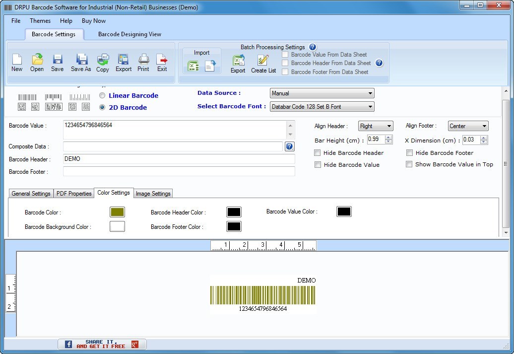 DRPU Barcode Software for Industrial (Non-Retail) Businesses - Screenshot #2