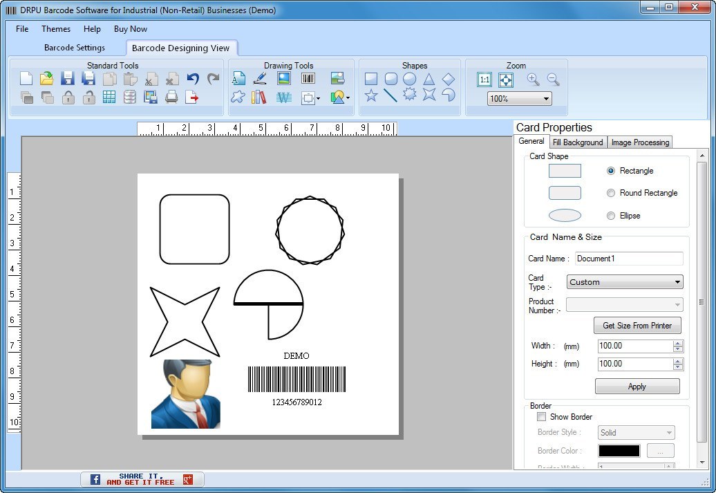 DRPU Barcode Software for Industrial (Non-Retail) Businesses - Screenshot #1
