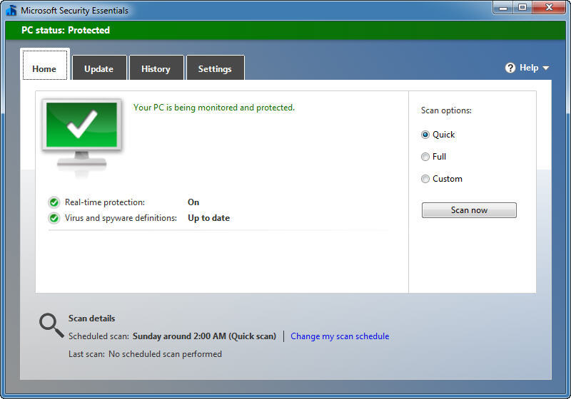 Microsoft Security Essentials - Screenshot #11