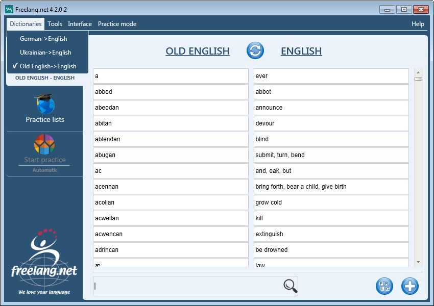 dictionary text file download free